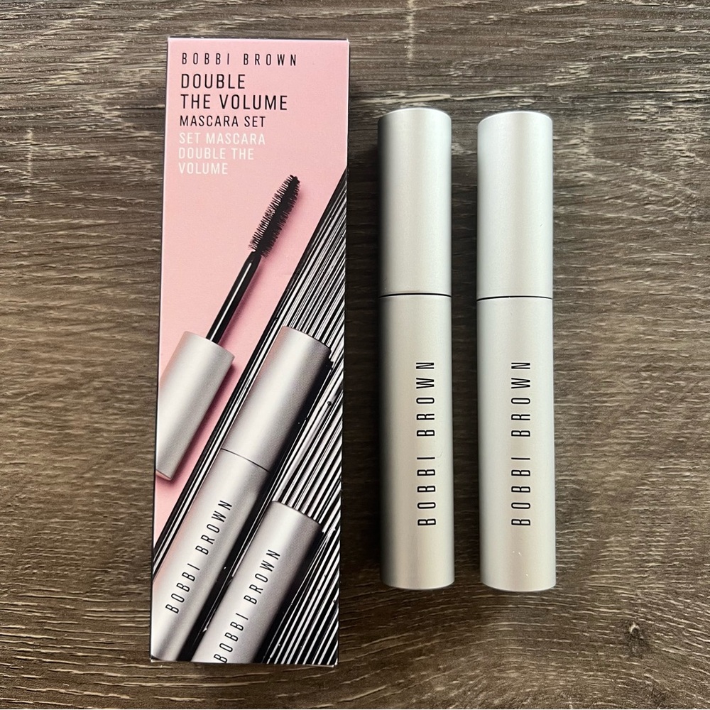 2X Bobbi Brown Double The Volume Mascara Set 6ml Each